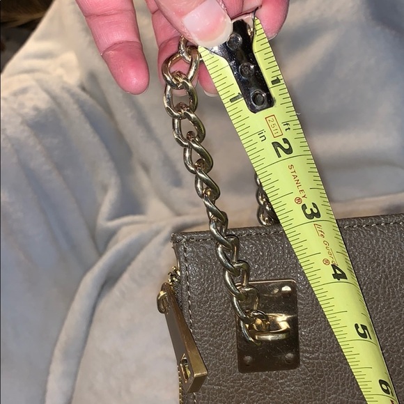 SR2 Sandra Robert’s Wristlet Taupe Brown w/Gold - Picture 9 of 9